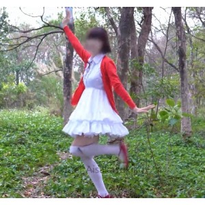 COS剑三妹子网红灰色长裙合集4V50G，校园可爱风格